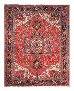 Antique Persian Heriz Navy - 8' 9'' x 11' 8''