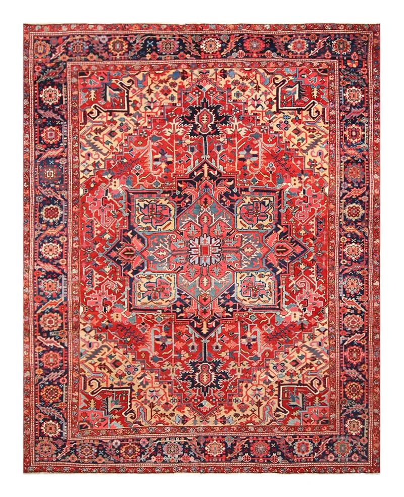 Antique Persian Heriz Red  -  9' 4'' x  11' 8''