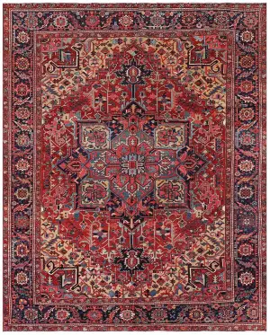 Antique Persian Heriz Red/Navy - 9' 4'' x 11' 8''