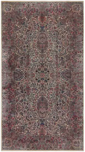 Antique Persian Kerman Ivory/Rose - 9' 9'' x 17' 8''