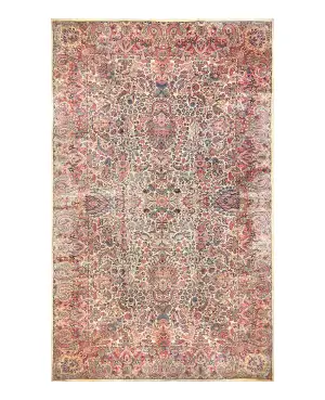 Antique Persian Kerman Rose - 9' 9'' x 17' 8''