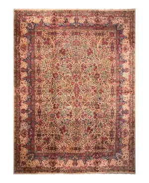 Antique Persian Lavar Kerman Light Blue - 9' 9'' x 14' 4''