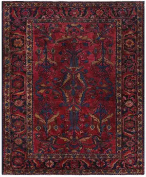 Antique Persian Lilihan Red/Navy - 5' x 6'