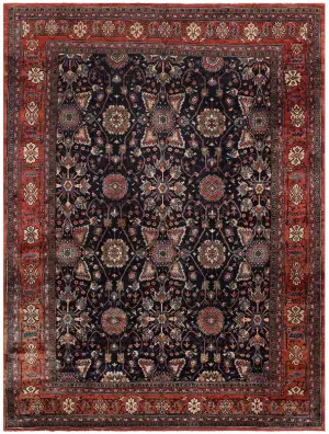 Antique Persian Lilihan Navy/Rust - 9' 1'' x 12'