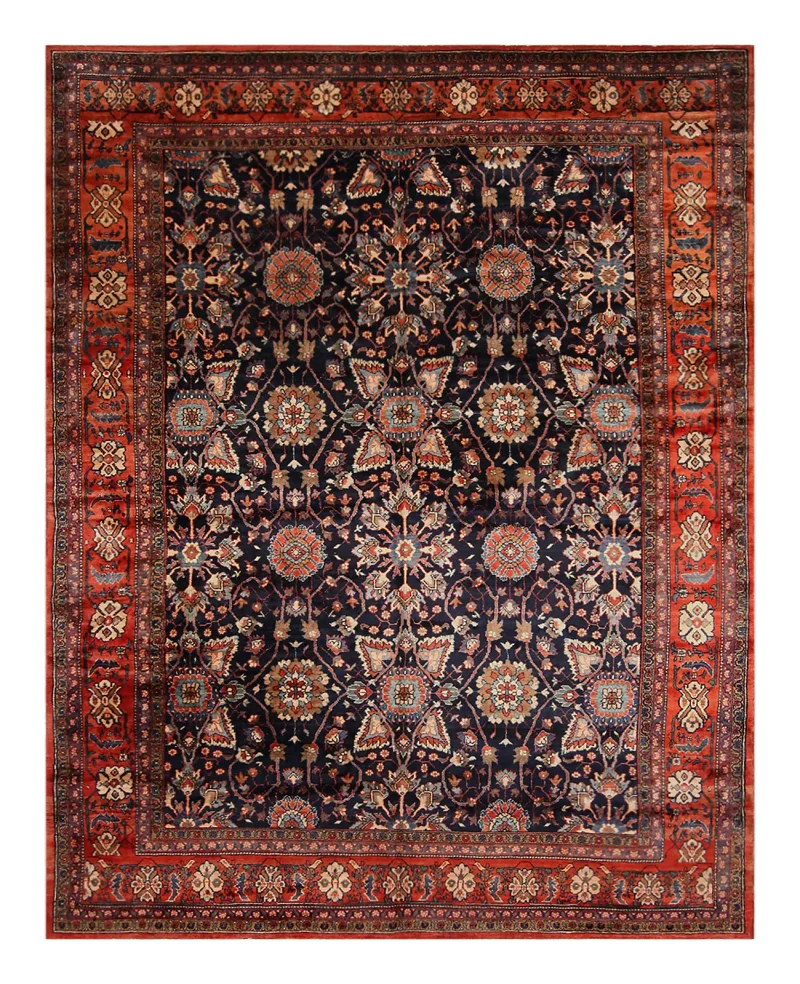 Antique Persian Lilihan Rust  -  9' 1'' x  12' 