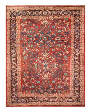 Antique Persian Mahal Blue - 8' 7'' x 12'