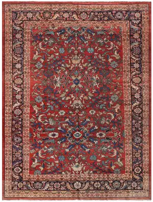 Antique Persian Mahal Red/Navy - 8' 7'' x 12'
