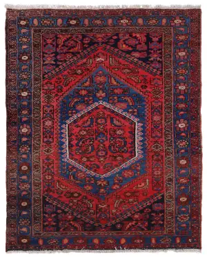 Antique Persian Malayer Blue - 4' 3'' x 6' 1''