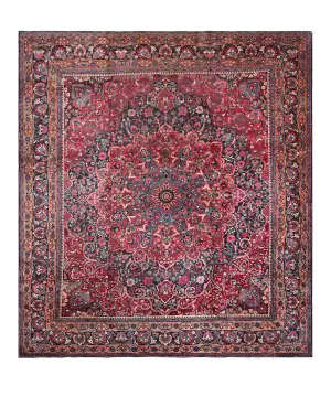 Antique Persian Mashad Navy - 10' 4'' x 12'