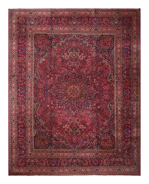 Antique Persian Mashad Navy - 10' 6'' x 13' 6''