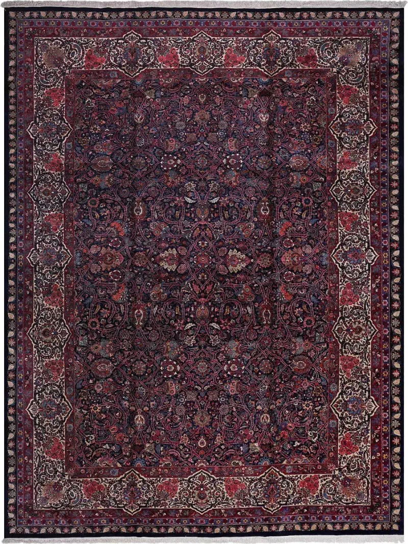 Antique Persian Mashad Navy/Multi  -  12' 9'' x  18' 11''