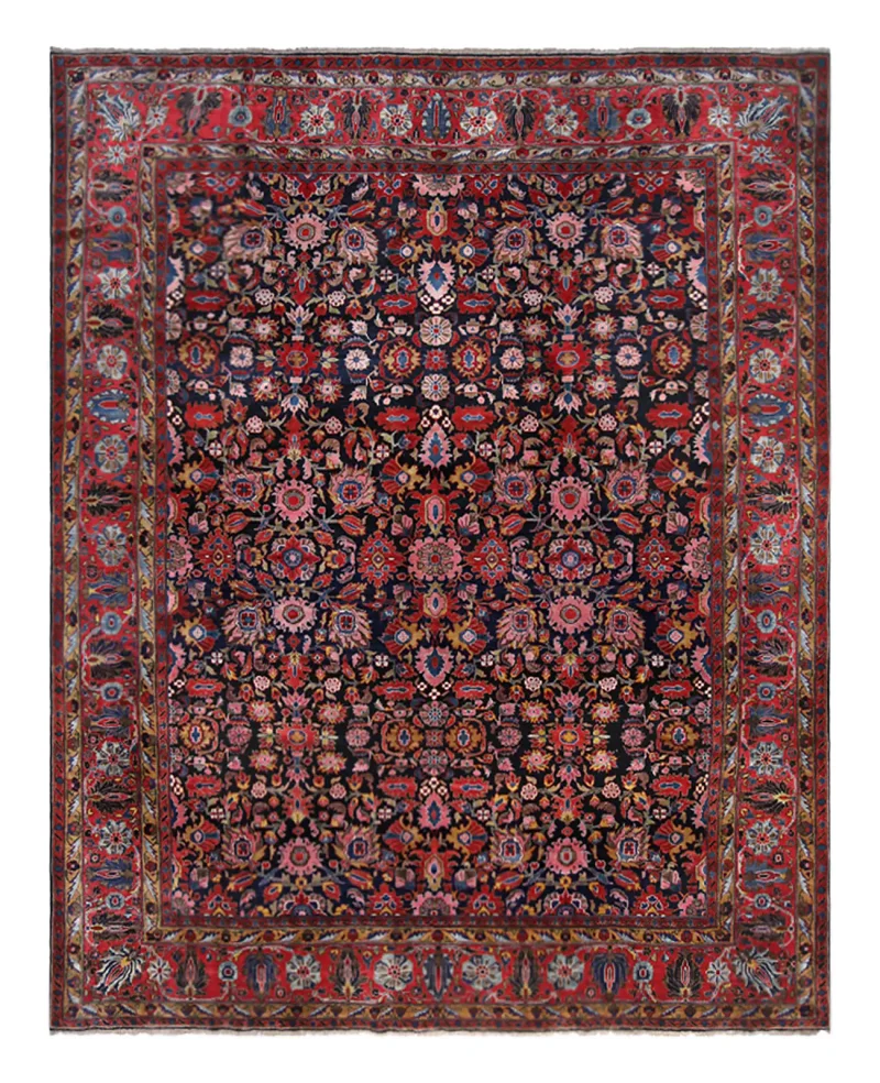 Antique Persian Mehraban Rust  -  11' 9'' x  13' 3''