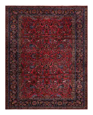 Antique Persian Mehraban Navy - 8' 11'' x 11' 8''