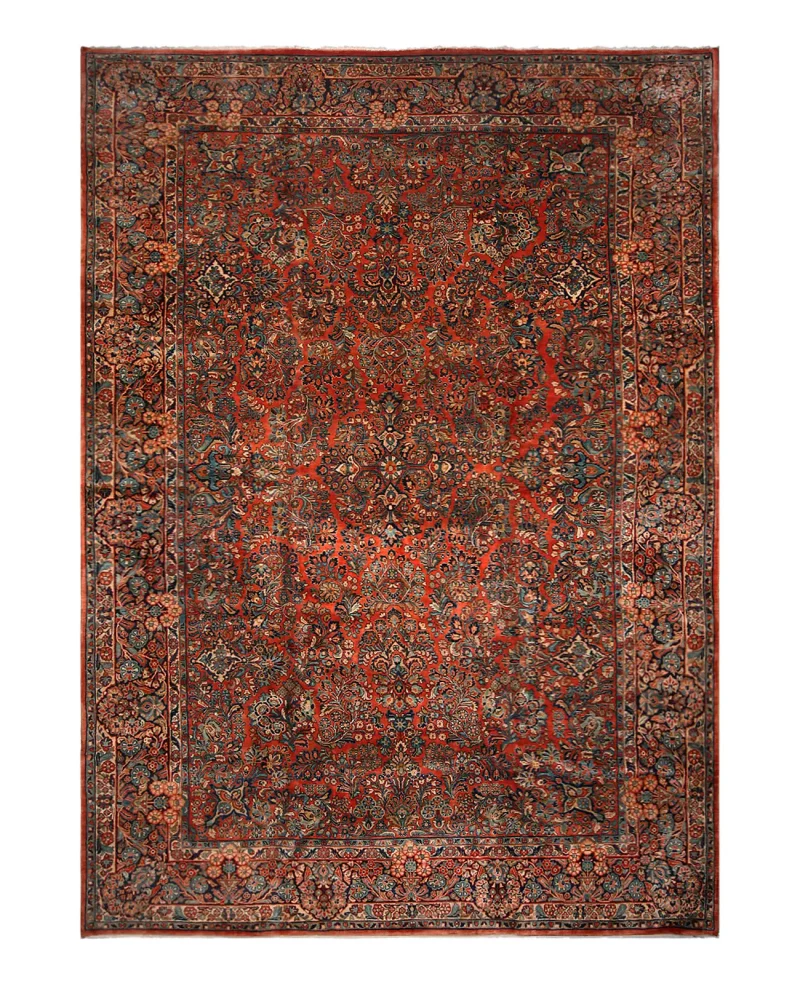 Antique Persian Sarouk Navy  -  10' 5'' x  15' 8''