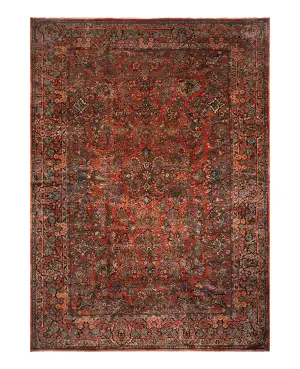 Antique Persian Sarouk Navy - 10' 5'' x 15' 8''