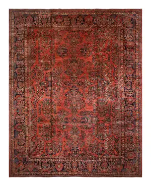 Antique Persian Sarouk Navy - 12' 3'' x 16' 3''