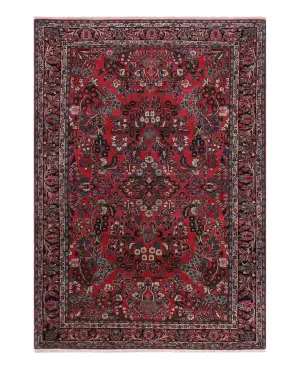 Antique Persian Sarouk Navy - 4' 5'' x 6' 1''