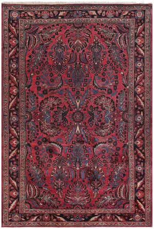 Antique Persian Sarouk Red/Navy - 4' 3'' x 6' 6''