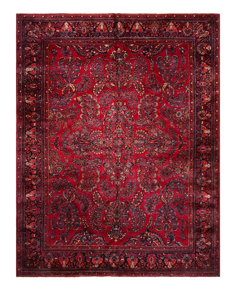 Antique Persian Sarouk Navy  -  8' 8'' x  11' 7''