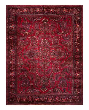 Antique Persian Sarouk Navy - 8' 8'' x 11' 7''