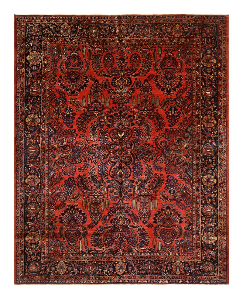 Antique Persian Sarouk Navy  -  9'  x  11' 6''