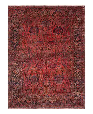 Antique Persian Sarouk Navy - 8' 8'' x 11' 1''