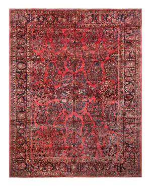 Antique Persian Sarouk Red - 8' 9'' x 11' 8''