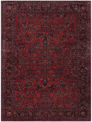 Antique Persian Sarouk Red/Navy - 8' 9'' x 12' 3''