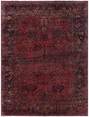 Antique Persian Sarouk Rust/Navy - 8' 8'' x 11' 10''