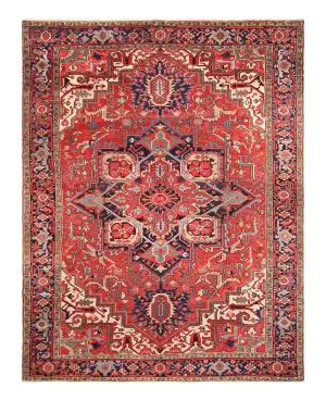 Antique Persian Serapi Blue - 9' x 12' 5''