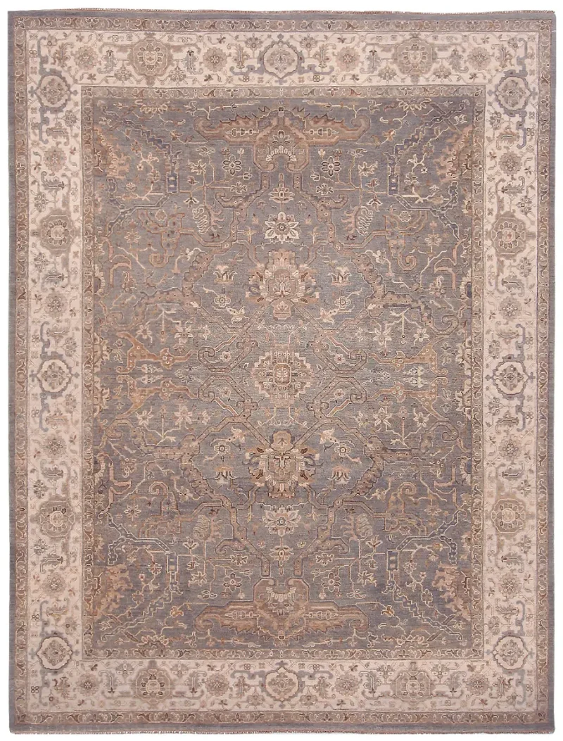 Calista CLT-02 Silver/Beige  -  9'  x  12' 