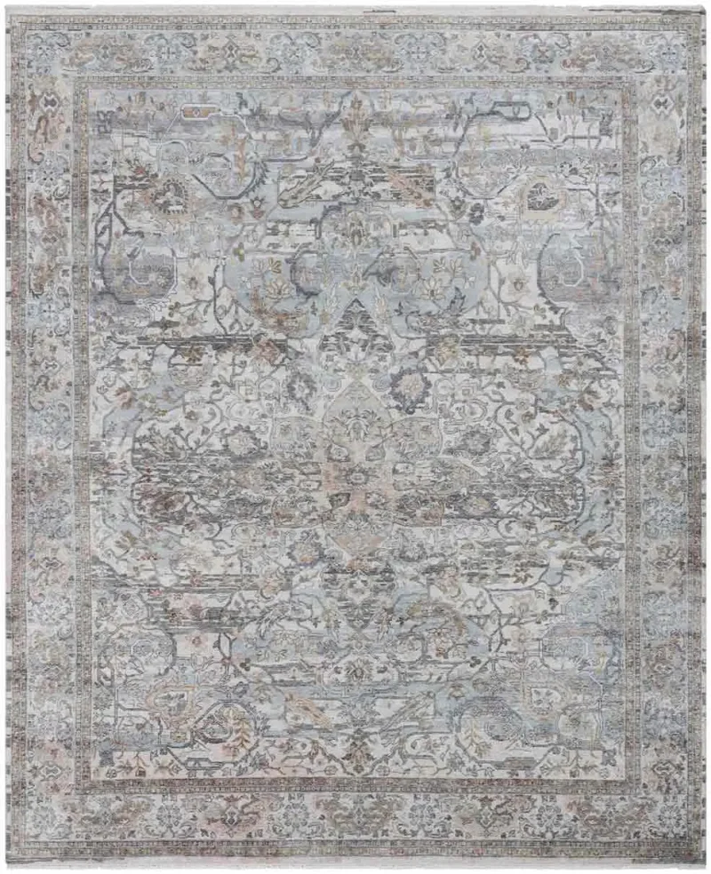 Camila CML-01 Ivory/Grey  -  9'  x  12' 
