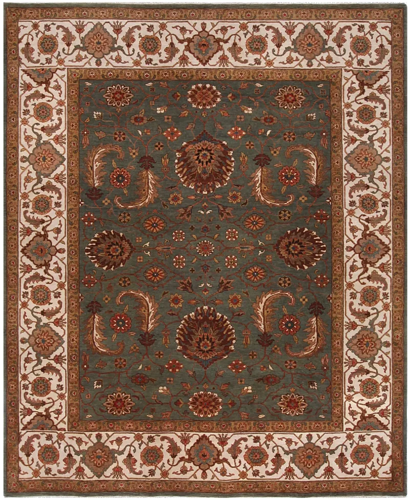 Charleston CHA-01 Aqua/Beige  -  8'  x  10' 