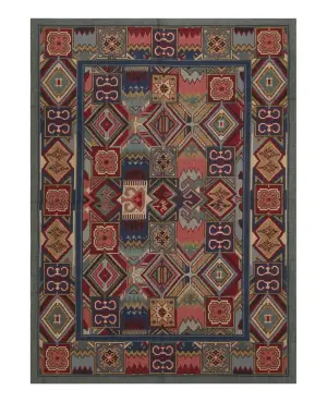 Chinese Needlepoint Abstract Multi - 3' 9'' x 5' 9''