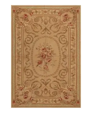 Chinese Needlepoint Aubusson Beige - 3' x 5'