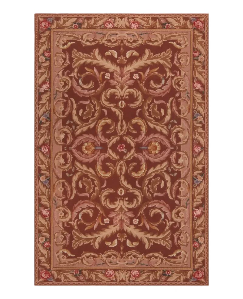 Chinese Needlepoint Aubusson Brown Tones  -  3'  x  5' 