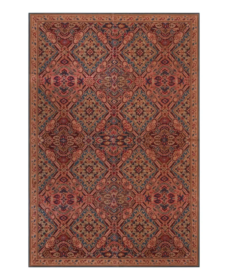 Chinese Needlepoint Aubusson Brown/Multi  -  4'  x  6' 
