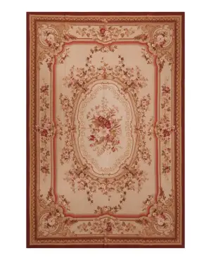 Chinese Needlepoint Aubusson Beige - 7' 9'' x 9' 9''