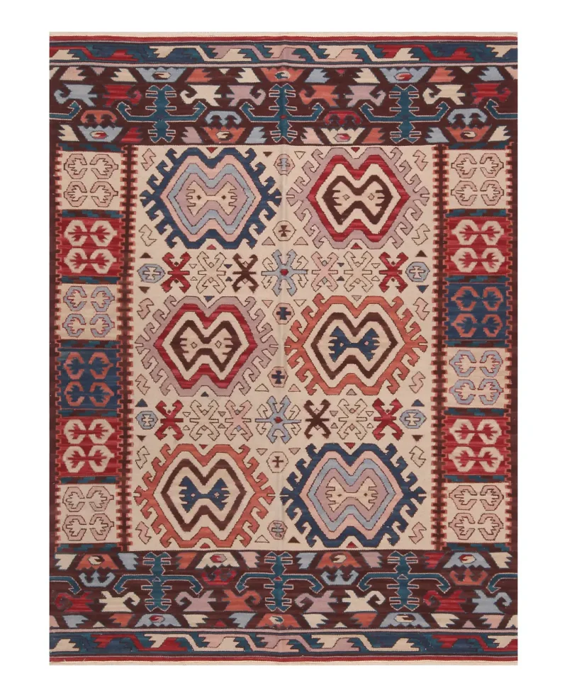 Chinese Needlepoint Kilim Beige/Multi  -  3' 9'' x  5' 9''