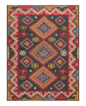Chinese Needlepoint Kilim Green/Multi - 3' 9'' x 5' 9''