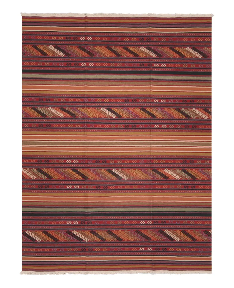Chinese Needlepoint Kilim Brown/Multi  -  6'  x  9' 