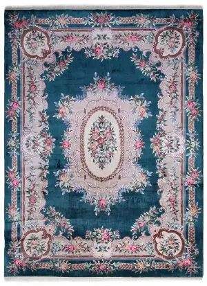 Chinese Silk Aubusson Beige - 9' x 12'