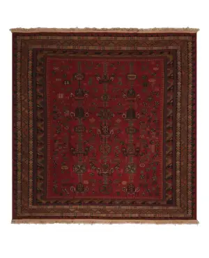 Chinese Soumak Caucasian Red - 6' 5'' x 6' 7''