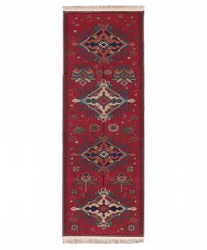 Chinese Soumak Soumak Burgundy - 2' x 6'
