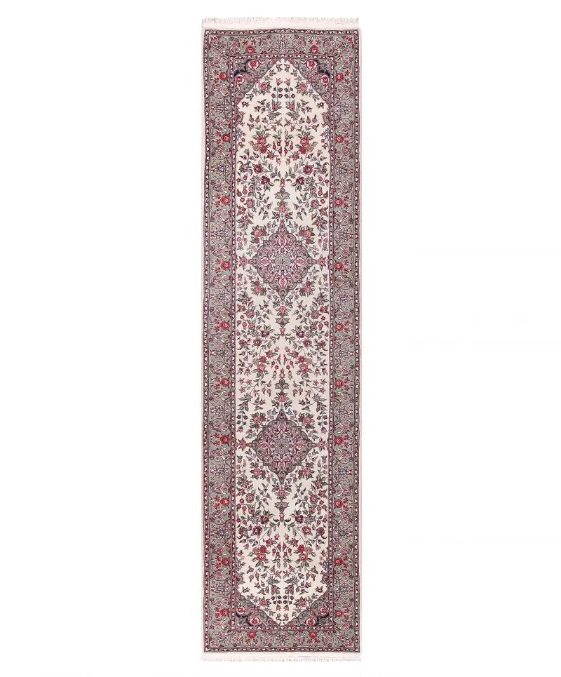 Chinese Wool and Silk Tabriz Ivory  -  2' 7'' x  10' 1''