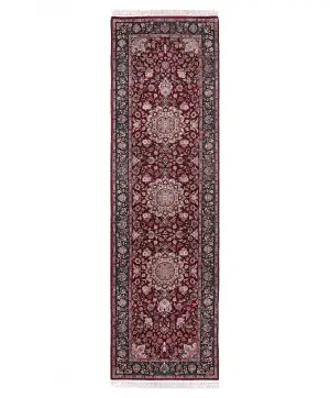 Chinese Wool and Silk Tabriz Red - 2' 9'' x 9' 4''