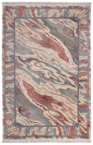 Chinese Wool Art Deco Beige/Multi - 5' 9'' x 8' 9''