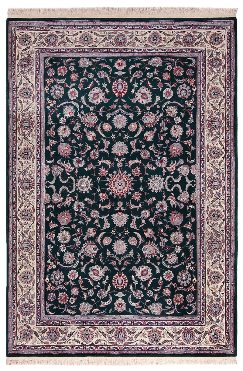 Chinese Wool Kashan Beige  -  6'  x  9' 
