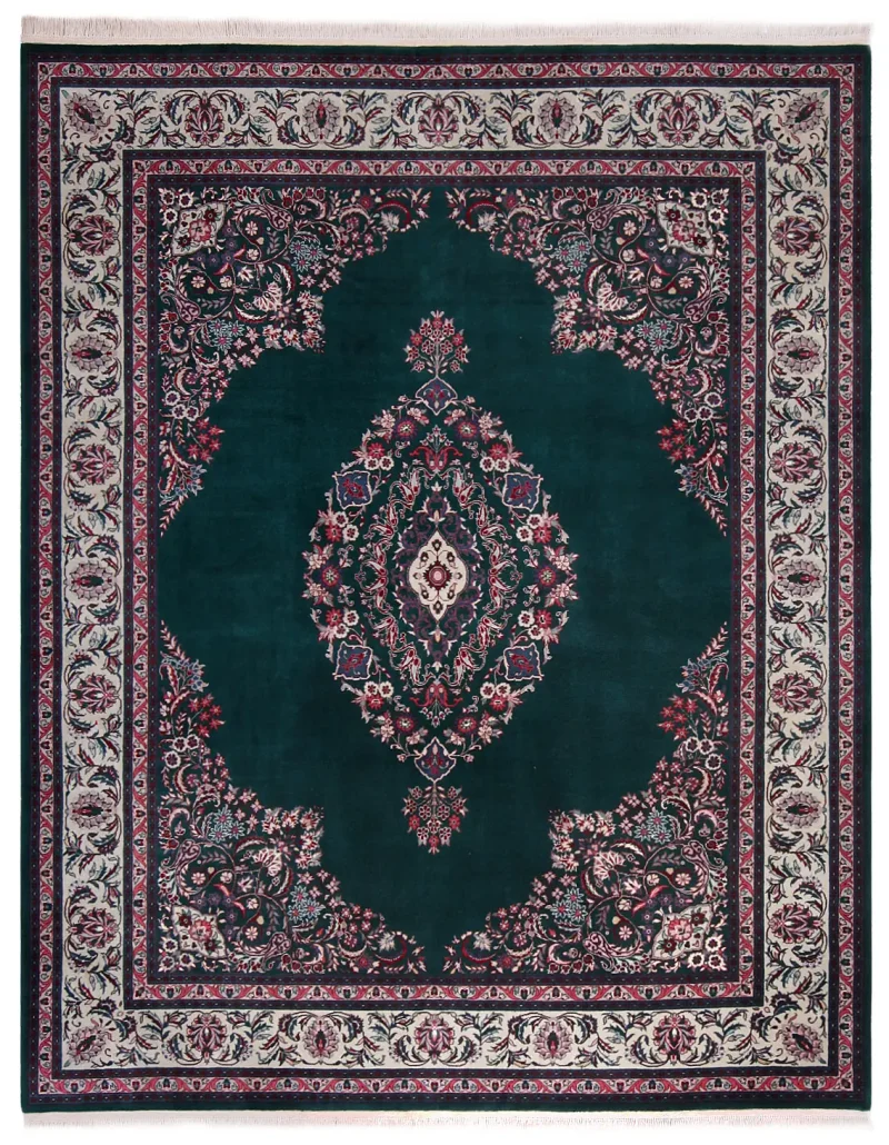 Chinese Wool Kerman Ivory  -  7' 9'' x  9' 9''