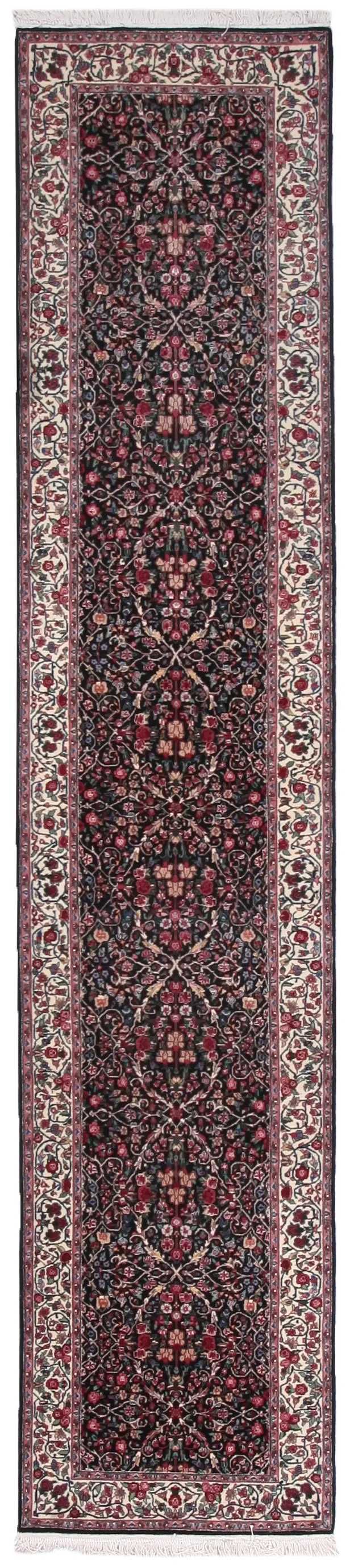 Chinese Wool Lavar Kerman Black  -  2' 6'' x  12' 